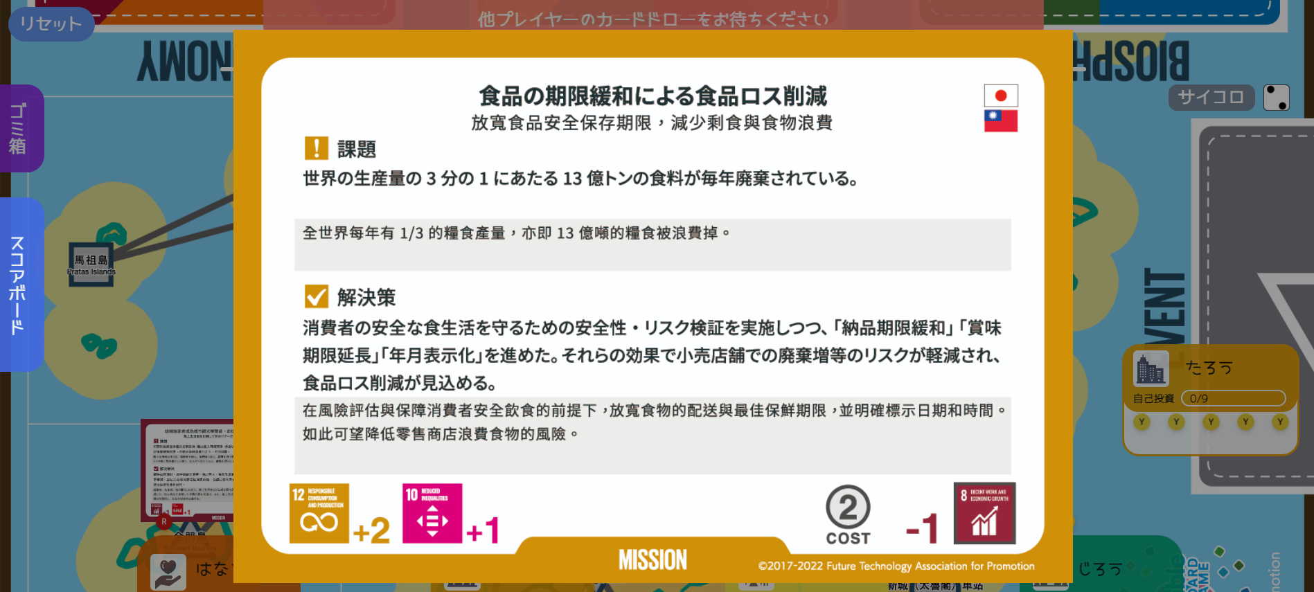 台湾版版 SDGsボードゲーム