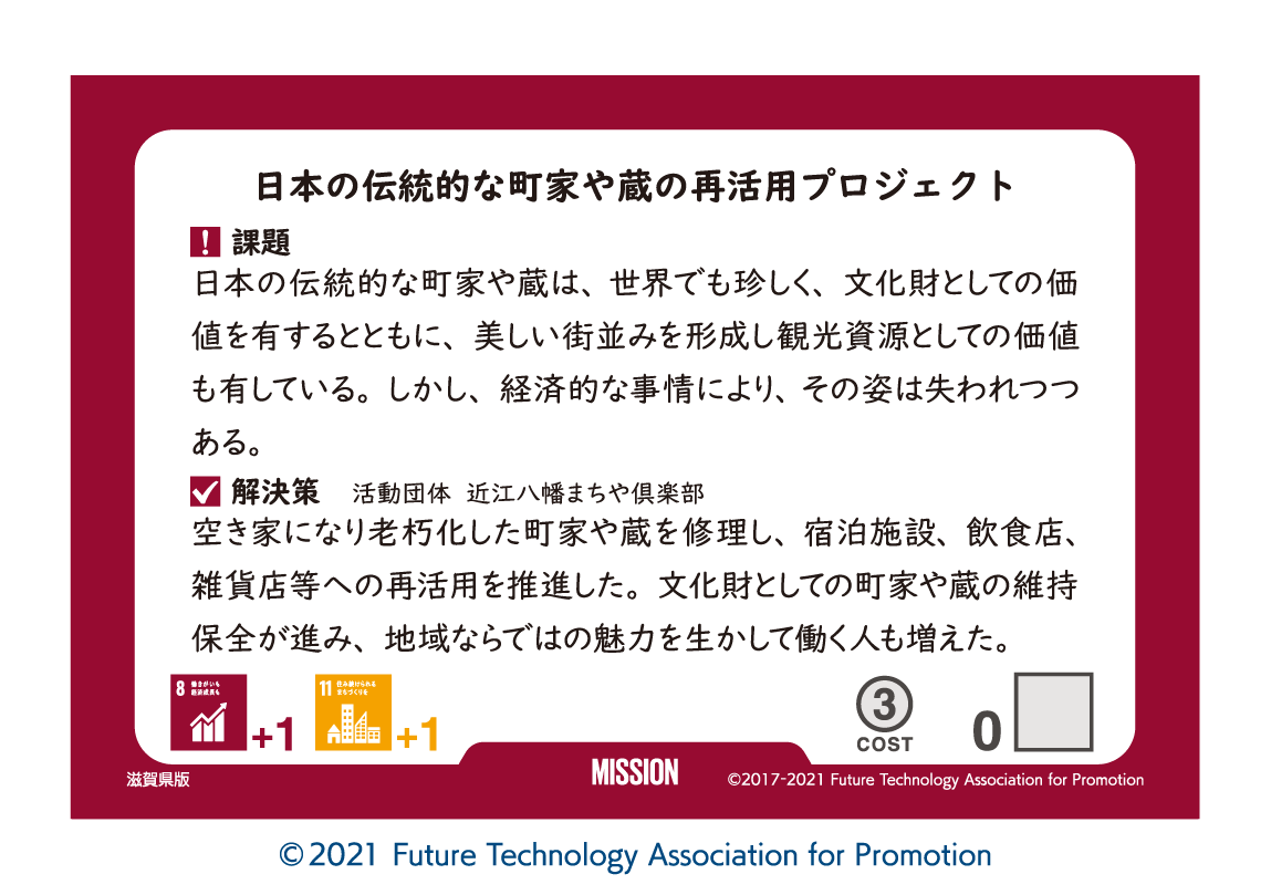 Sustainable World BOARDGAME 滋賀県版１